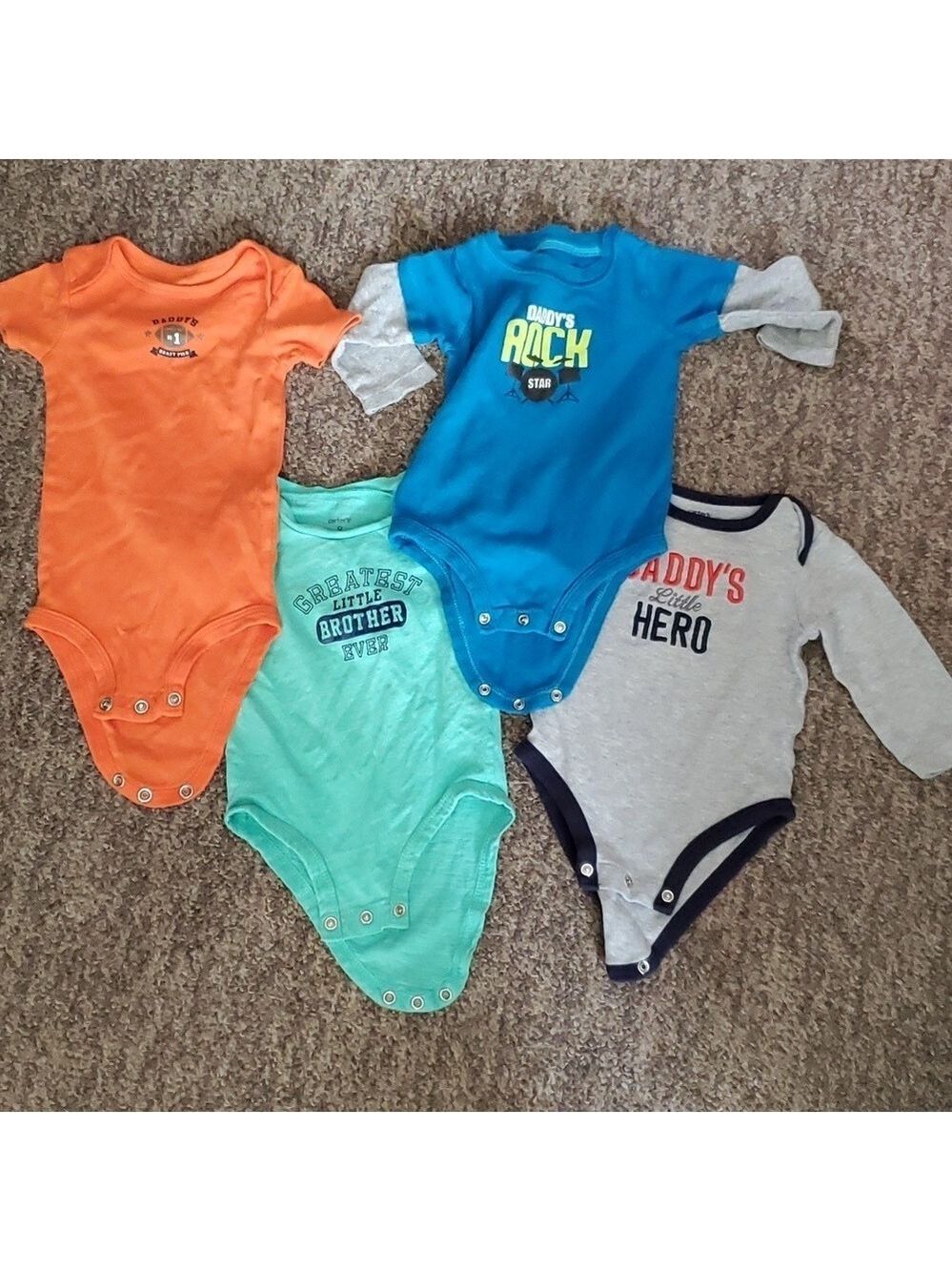 4 size 9 months carters onesies